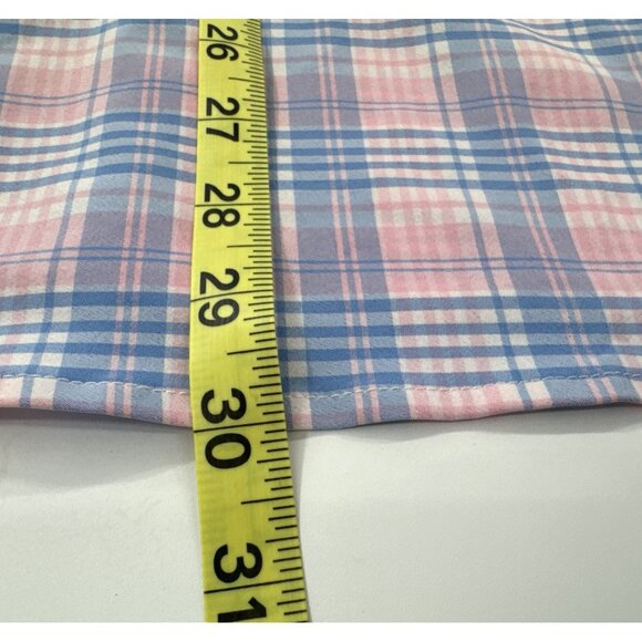 Mizzen + Main Men's Large Trim Fit Shirt Long Sleeve Plaid Stretch Button Up USA - Picture 7 of 11